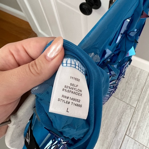 Windsor Long Sleeve Sparkly Mesh Top - Picture 5 of 5